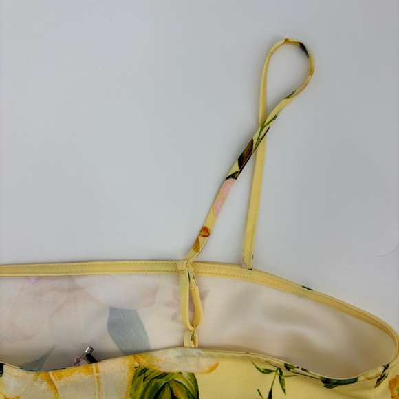 Rachel Zoe NWT Yellow Floral Patterned Pointed Hem Camisole Style Top, XS - Picture 6 of 12